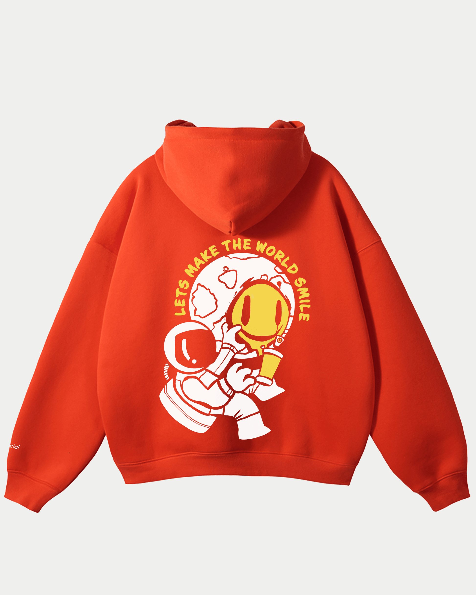 Orange and black smile hoodie on sale
